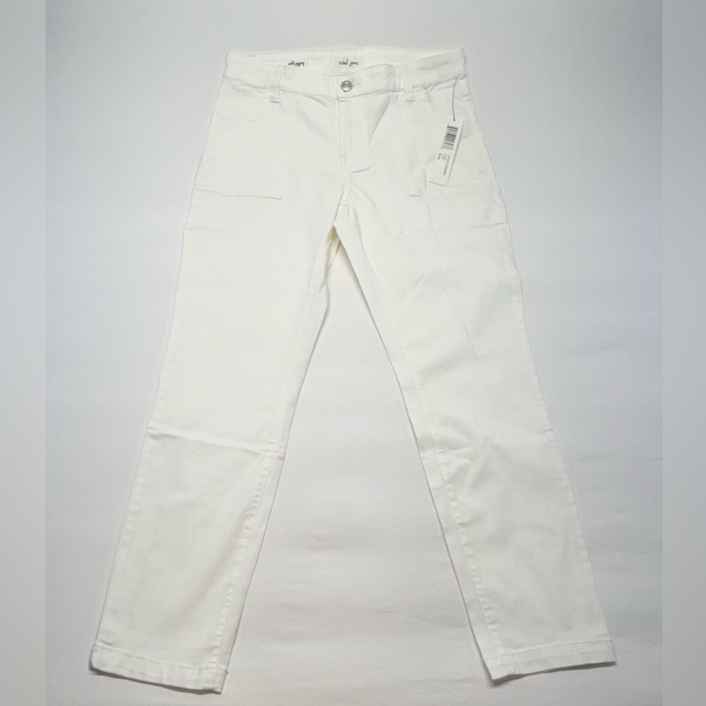 Tribal Straight Leg Pants in White Size 10